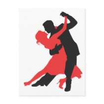 couple dancing post card