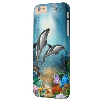 Couple Dolphins Playing In Ocean Barely There iPhone 6 Plus Case