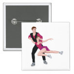 couple figure skating illustration buttons
