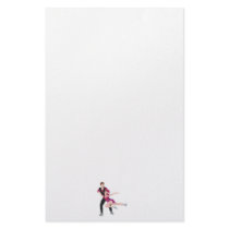 couple figure skating illustration stationery design