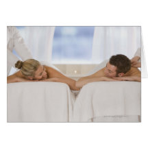 Couple getting massages card