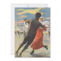 Couple Ice Skating invitations by ChristmasCafe Couple Ice Skating invitations
