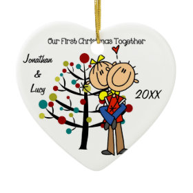 Couple in Love First Christmas Together Ornament
