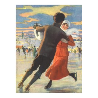 Couple in Love Ice Skating print