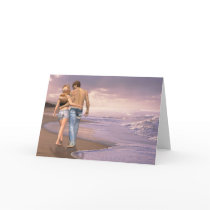 Couple in Love Walking on Beach into the Sunset cards by beverlytazangel Couple in Love Walking on Beach into the Sunset cards
