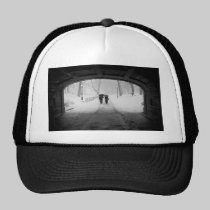 Couple in Snowstorm, Central Park hats