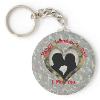 Couple Kissing - I missing you on Valentine's Day keychain