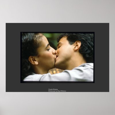 couple kissing. Couple Kissing Poster by
