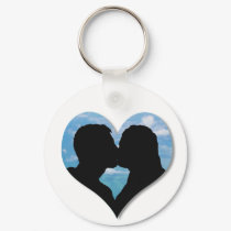 Couple Kissing Silhouette keychain