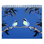 Couple of Blue Birds - Note Book - Customized Wall Calendar