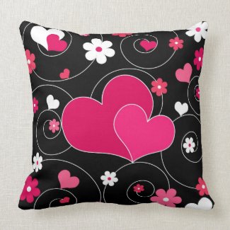 Couple of hearts throwpillow