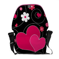 Couple of hearts messenger bags
