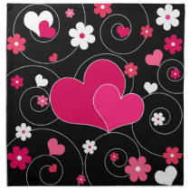 Couple of hearts napkins