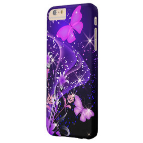 Couple Purple Butterflies Barely There iPhone 6 Plus Case