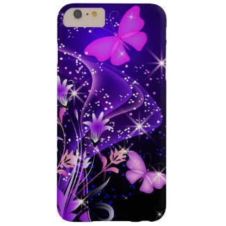 Couple Purple Butterflies Barely There iPhone 6 Plus Case