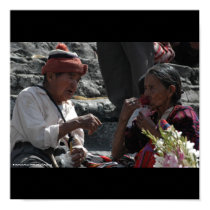 Couple Sharing in Chichicastanango posters