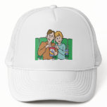 Couple Sharing Popcorn hats
