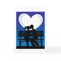 Couple Silhouette Moon Card