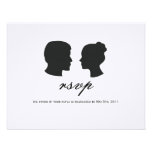 Couple silhouette RSVP Cards Invitations