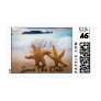 Couple Starfish on the beach..Save The Date Postage Stamps Couple Starfish on the beach..Save The Date Postage Stamps