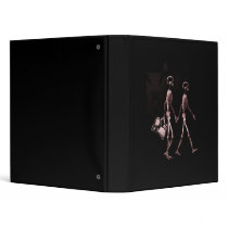 Couple Traveling X-Ray Skeletons - Red Binder