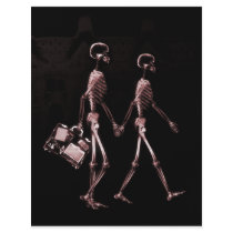 Couple Traveling X-Ray Skeletons - Red Flyer Design