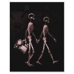 Couple Traveling X-Ray Skeletons - Red flyers