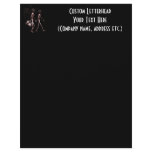 Couple Traveling X-Ray Skeletons - Red Letterhead Design