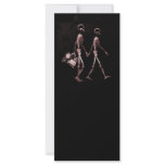 Couple Traveling X-Ray Skeletons - Red Full Color Rack Card