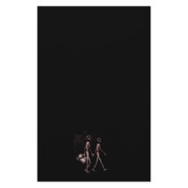 Couple Traveling X-Ray Skeletons - Red Stationery Design