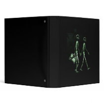 Couple Traveling X-Ray Vision Skeletons - Green Binder