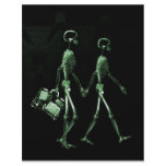 Couple Traveling X-Ray Vision Skeletons - Green flyers