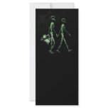 Couple Traveling X-Ray Vision Skeletons - Green Custom Rack Cards