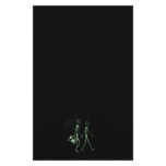 Couple Traveling X-Ray Vision Skeletons - Green Customized Stationery