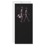 Couple Traveling X-Ray Vision Skeletons - Pink Custom Rack Cards