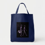 Couple Traveling X-Ray Vision Skeletons - Purple Tote Bags