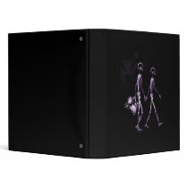 Couple Traveling X-Ray Vision Skeletons - Purple Binders