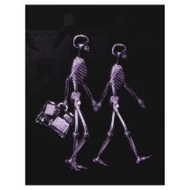Couple Traveling X-Ray Vision Skeletons - Purple Full Color Flyer