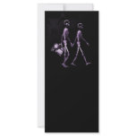 Couple Traveling X-Ray Vision Skeletons - Purple Rack Card