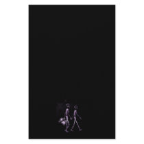 Couple Traveling X-Ray Vision Skeletons - Purple Customized Stationery