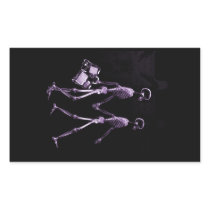 Couple Traveling X-Ray Vision Skeletons - Purple Stickers