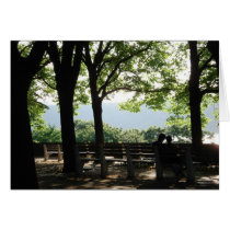 Couple Under the Trees Card cards