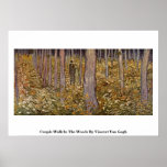 Couple Walk In The Woods By Vincent Van Gogh Print