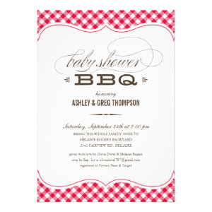 Couple's BBQ Baby Shower Invitations