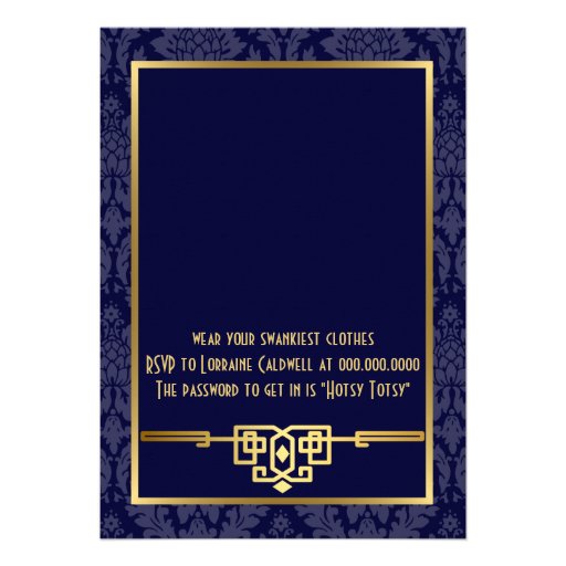 Couples' Bridal Shower Roaring 20s Art Deco | Blue Invites