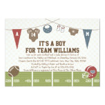 Couples Co-Ed Football Baby Shower Invitations