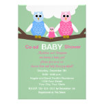 Couples Coed Girl Baby Shower Invitation -- Owls