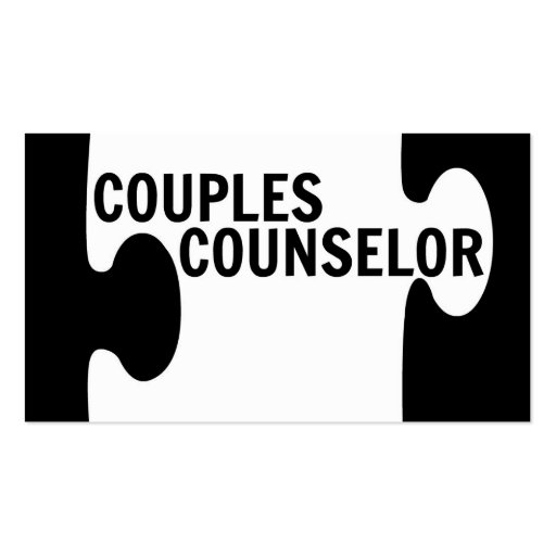Couples Counselor Puzzle Piece Business Card (front side)