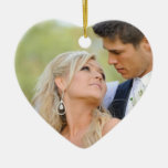 Couple's First Christmas Ornament | Monogram Photo