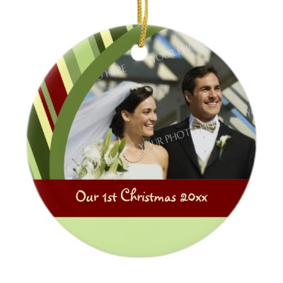 Couple&#39;s First Christmas Photo Christmas Ornament